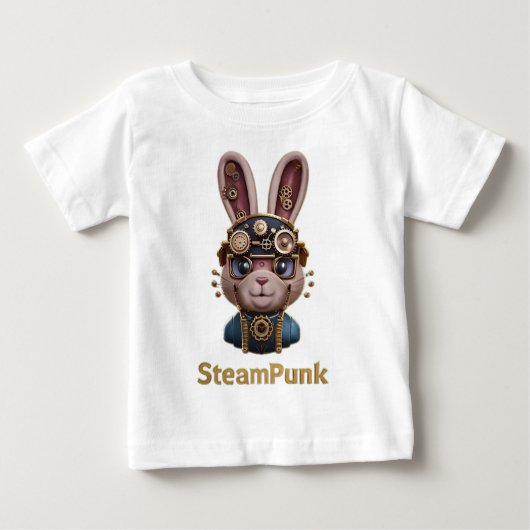 T-SHIRT POUR BÉBÉ LAPIN STEAMPUNK (Devant)