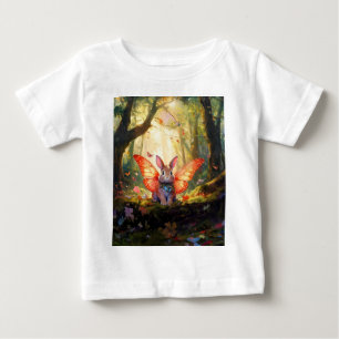 T-shirt Pour Bébé Lapin Whimsical dans une forêt enchantée