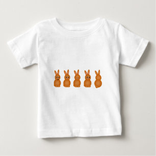 T-shirt Pour Bébé Lapins de Pâques Brown