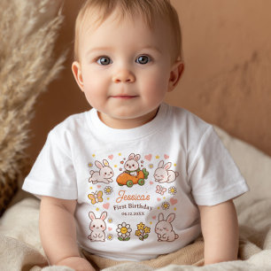 T-shirt Pour Bébé Lapins de Pâques mignons et fantaisistes pour une 