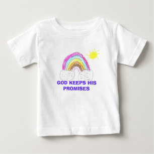T-shirt Pour Bébé l'arc-en-ciel, un DIEU GARDE SES PROMESSES