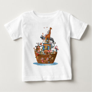 T-shirt Pour Bébé L'arche de Noé d'animaux - T-shirt de bébé
