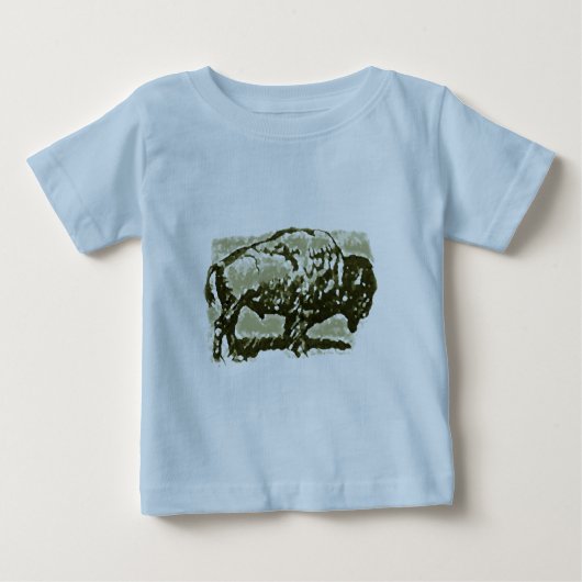 T-shirt Pour Bébé L'art Buffalo (Devant)