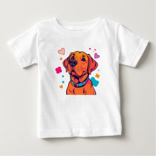T-shirt Pour Bébé L'art coloré du chien du Labrador