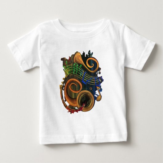T-shirt Pour Bébé L'ART de la musique (Devant)