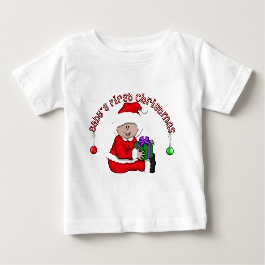 T-shirt Pour Bébé Latino Elf Baby 1er Noël (Devant)