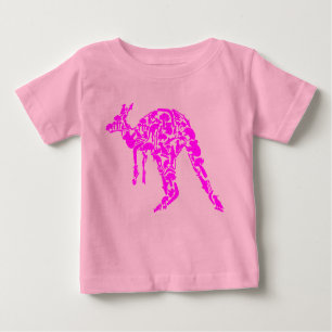 T-shirt Pour Bébé L'Australie Termine Sous Les Animaux Kangourous Ro