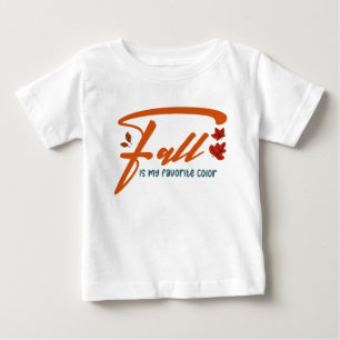 T-shirt Pour Bébé L'automne est ma couleur préférée – Esthétique aut