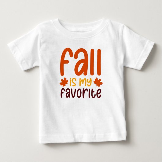 T-shirt Pour Bébé L'automne est ma saison préférée - Conception de c (Devant)