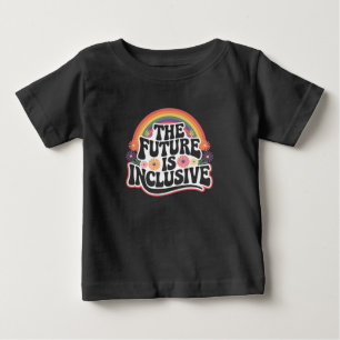 T-shirt Pour Bébé L'avenir est inclusif Rainbow LGBTQ Drapeau Gay
