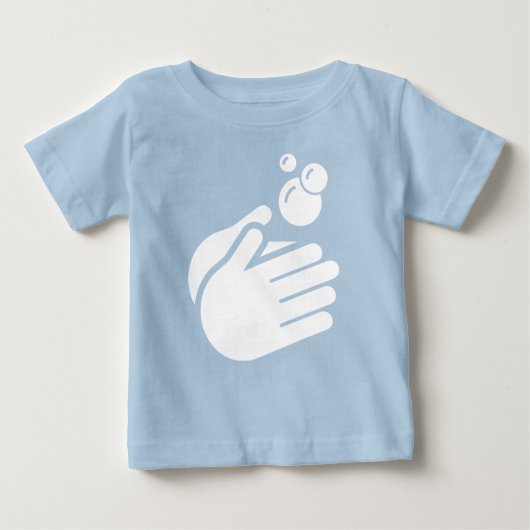 T-shirt Pour Bébé Lavez-vous les mains - Lave-mains Hygiène Germes & (Devant)