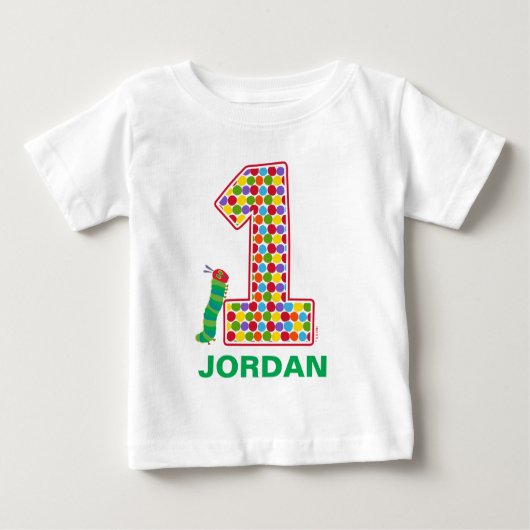 T-shirt Pour Bébé Le 1er anniversaire de Hungry Caterpillar (Devant)