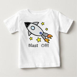 T-shirt Pour Bébé Le bateau mignon de Rocket soufflent tiré par la