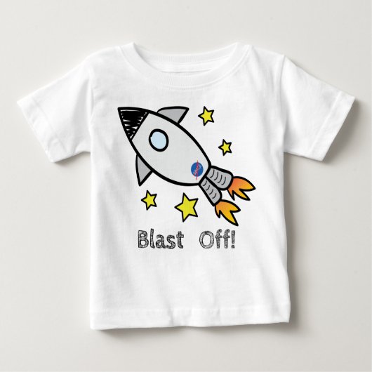 T-shirt Pour Bébé Le bateau mignon de Rocket soufflent tiré par la (Devant)