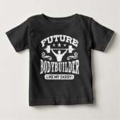 T-shirt Pour Bébé Le Bodybuilder Comme Mon Papa (Devant)