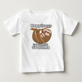 T-shirt Pour Bébé Le bonheur est d'être avec grand-mère Sloth