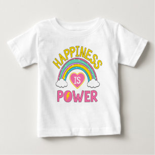 T-shirt Pour Bébé Le bonheur est Power Rainbow