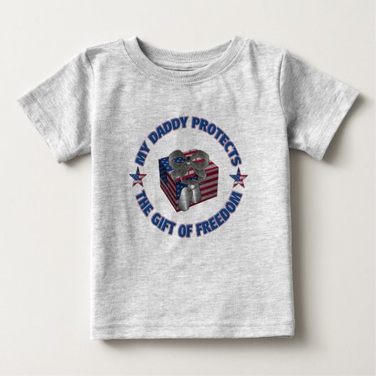 T-shirt Pour Bébé Le cadeau de Freedom Papa (Devant)