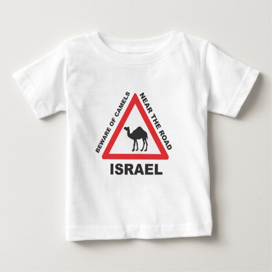 T-shirt Pour Bébé Le chameau signent dedans l'Israël (Devant)