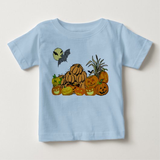 T-shirt Pour Bébé Le Champ de Citrouilles - (Devant)
