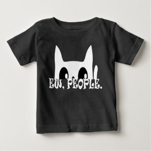 T-shirt Pour Bébé Le Chat Blanc Drôle Des Nouveaux Gens