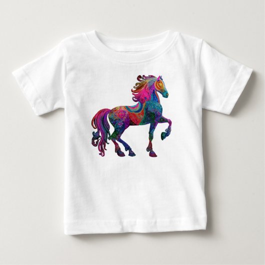 T-shirt Pour Bébé Le Cheval Brodé (Devant)