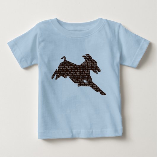T-shirt Pour Bébé Le chien Brown rapide saute par-dessus le Fox (Devant)