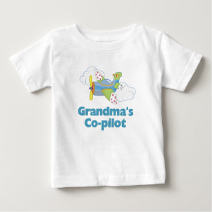 T-shirt Pour Bébé Le co-pilote de la grand-maman