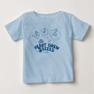 T-shirt Pour Bébé Le cœur du Grinch a grandi de 3 tailles