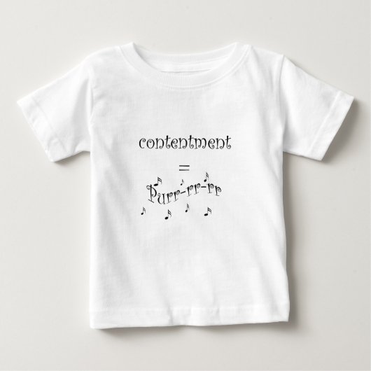 T-shirt Pour Bébé le contenu est égal à purr avec des notes musicale (Devant)