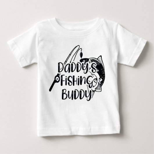 T-shirt Pour Bébé Le copain de pêche de papa (Devant)