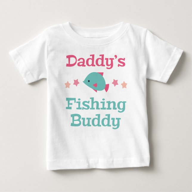 T-shirt Pour Bébé Le copain de pêche de papa (Devant)