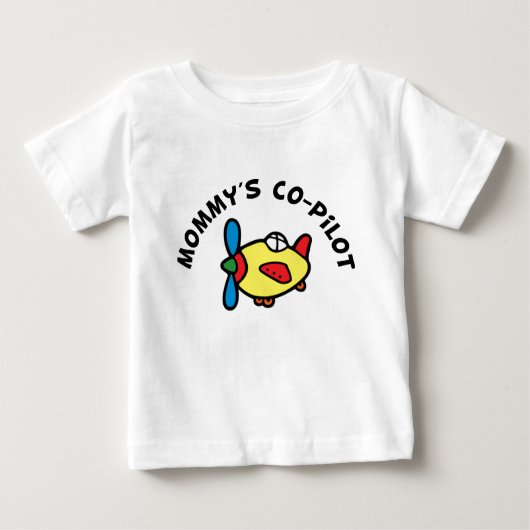 T-shirt Pour Bébé Le copilote de maman (Devant)