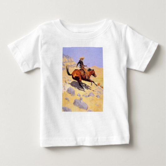 T-shirt Pour Bébé Le Cowboy (par Frederic Remington) (Devant)
