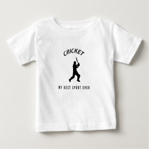 T-shirt Pour Bébé Le cricket, mon meilleur sport