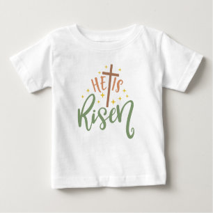 T-shirt Pour Bébé Le design de Pâques, il est ressuscité