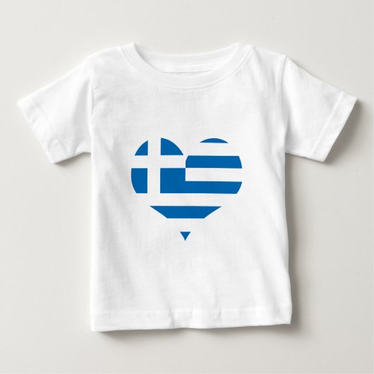 T-shirt Pour Bébé Le drapeau national de la Grèce (Devant)