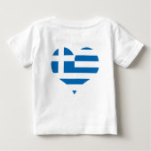 T-shirt Pour Bébé Le drapeau national de la Grèce (Dos)