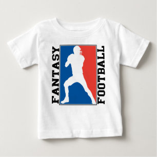 T-shirt Pour Bébé Le football d'imaginaire, logo blanc et bleu rouge
