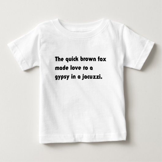 T-shirt Pour Bébé Le Fox Brun Rapide... Tee Pangram Jacuzzi Gitan (Devant)