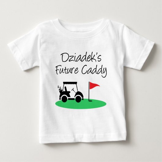 T-shirt Pour Bébé Le futur caddy polonais petit-enfant de Dziadek (Devant)
