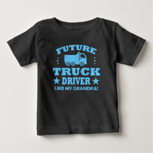 T-SHIRT POUR BÉBÉ LE FUTUR CHAUFFEUR DE CAMION AIMENT MON GRAND-PAPA