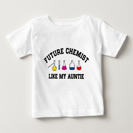 T-shirt Pour Bébé Le futur chimiste aiment ma tante (Devant)