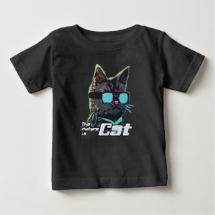 T-shirt Pour Bébé Le futur est chat
