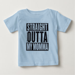 T-shirt Pour Bébé Le garçon est droit devant ma maman Drôle Kid Tee