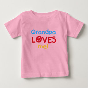 T-shirt Pour Bébé Le grand-papa m'aime