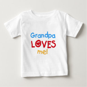 T-shirt Pour Bébé Le grand-papa m'aime