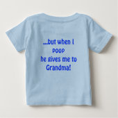 T-shirt Pour Bébé Le grand-papa m'aime ainsi (Dos)