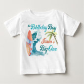 T-shirt Pour Bébé Le grand surf rétro anniversaire assorti (Devant)
