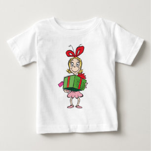T-shirt Pour Bébé Le Grinch Cindy-Lou Who - Tenant un cadeau